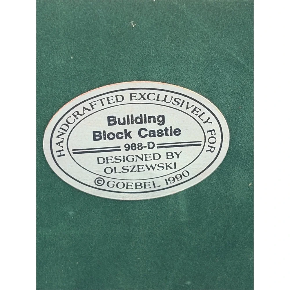 1990 Goebel Olszewski Miniatures ABC Building Block Castle Display 968-D W/ Box - Picture 5 of 6